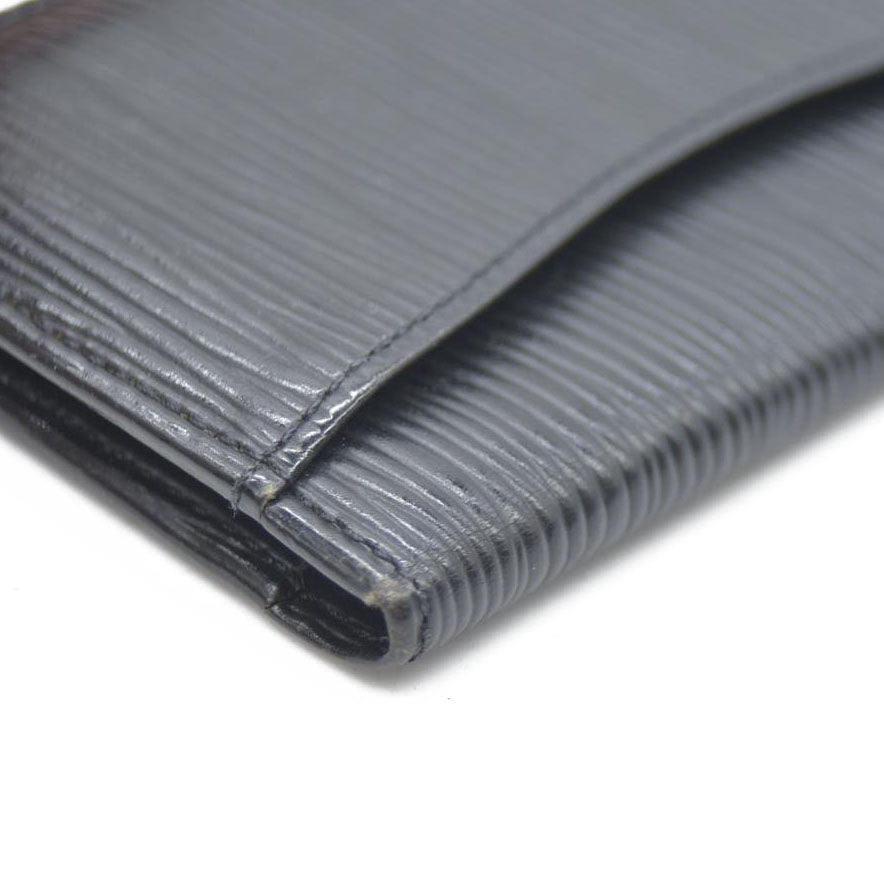 Louis Vuitton Epi De Poche Leather Pass Card Case Black SP0044