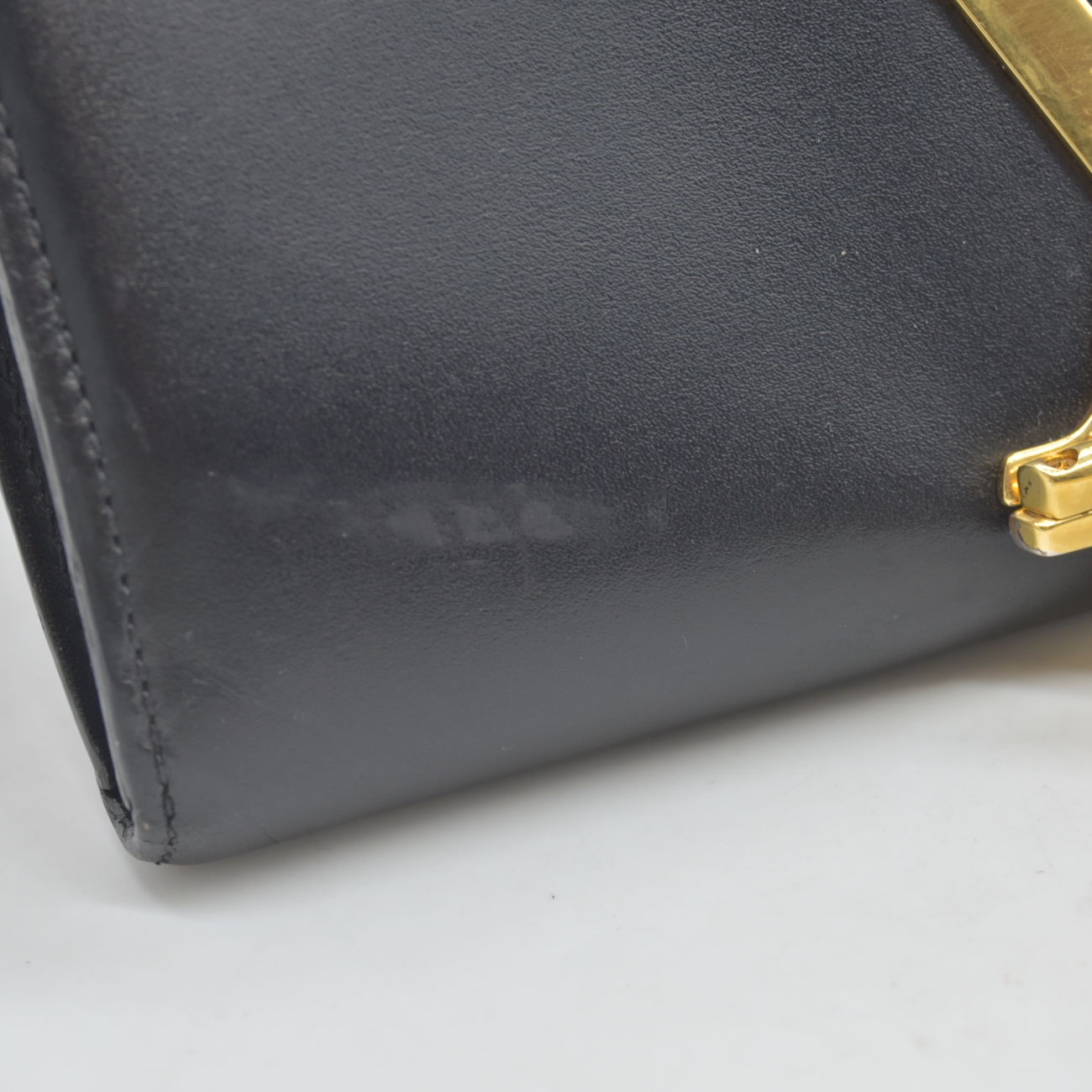 $2400 2013 Louis Vuitton Box Calfskin Vivienne LV Long Wallet Black TN2153