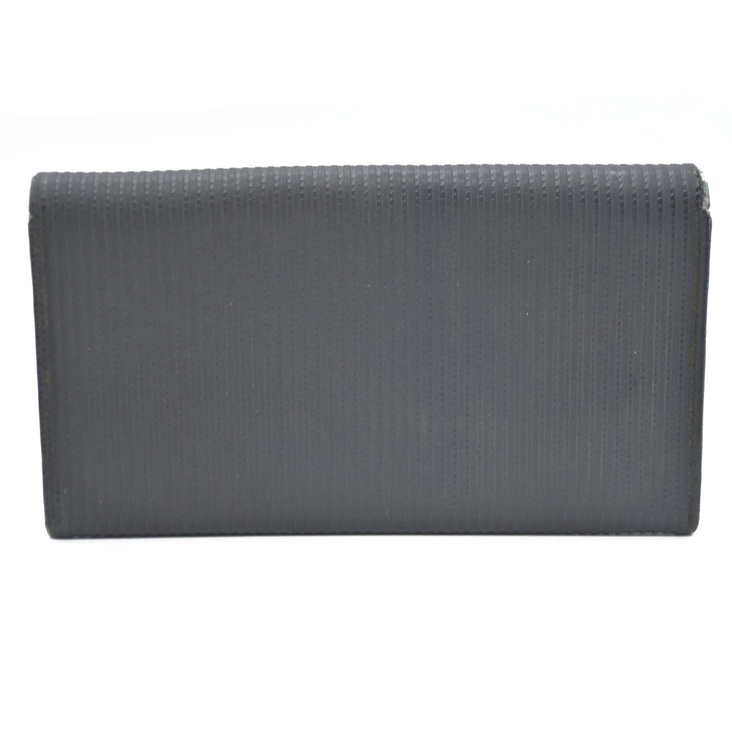 BVLGARI Millerige Leather Long Bifold Wallet Black