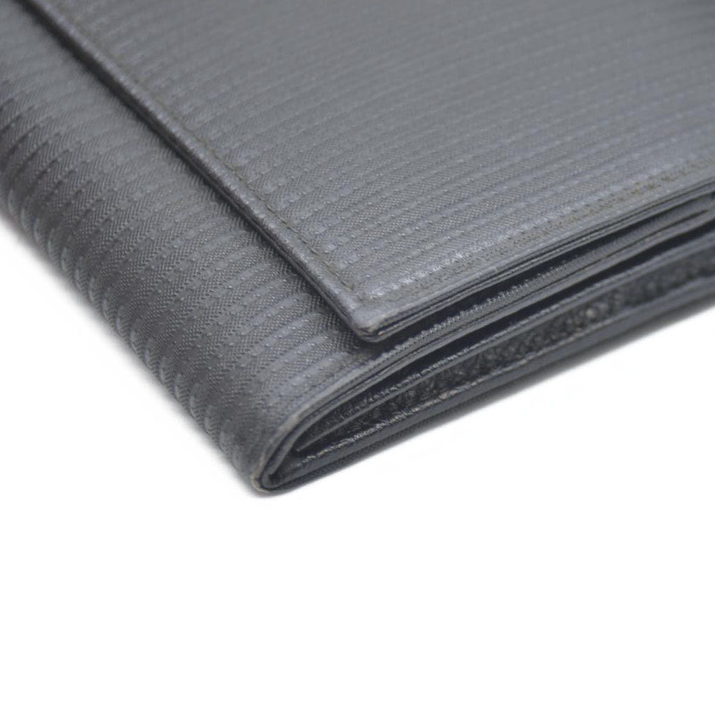 BVLGARI Millerige Leather Long Bifold Wallet Black