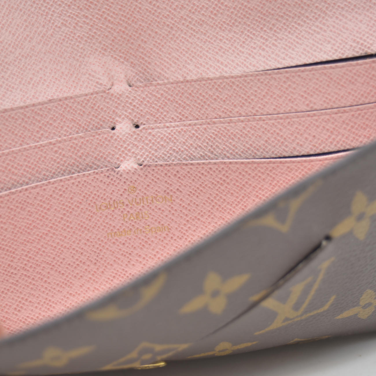 $720 2016 Louis Vuitton Monogram Monogram Jeanne Wallet Rose Ballerine with inserts CA3196