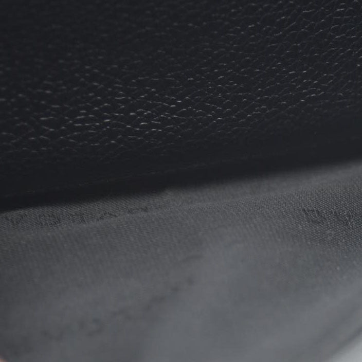 BVLGARI Millerige Leather Long Bifold Wallet Black