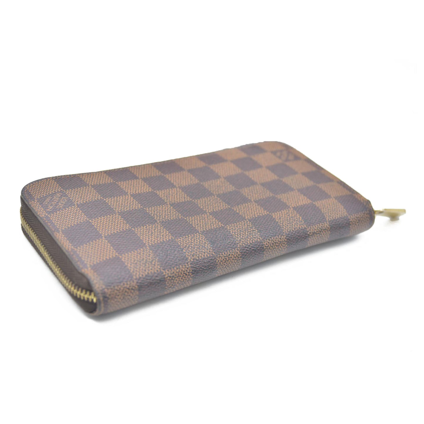 Louis Vuitton Damier Zippy Zip Around Long Wallet Purse Brown CA4150