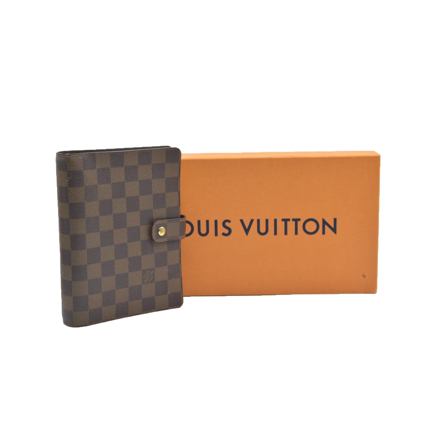 AUCTION  $675 Louis Vuitton  Damier Ebene Medium Ring Agenda SP0055