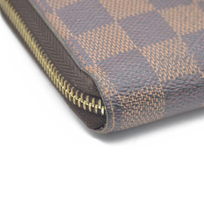 Louis Vuitton Damier Zippy Zip Around Long Wallet Purse Brown CA4150
