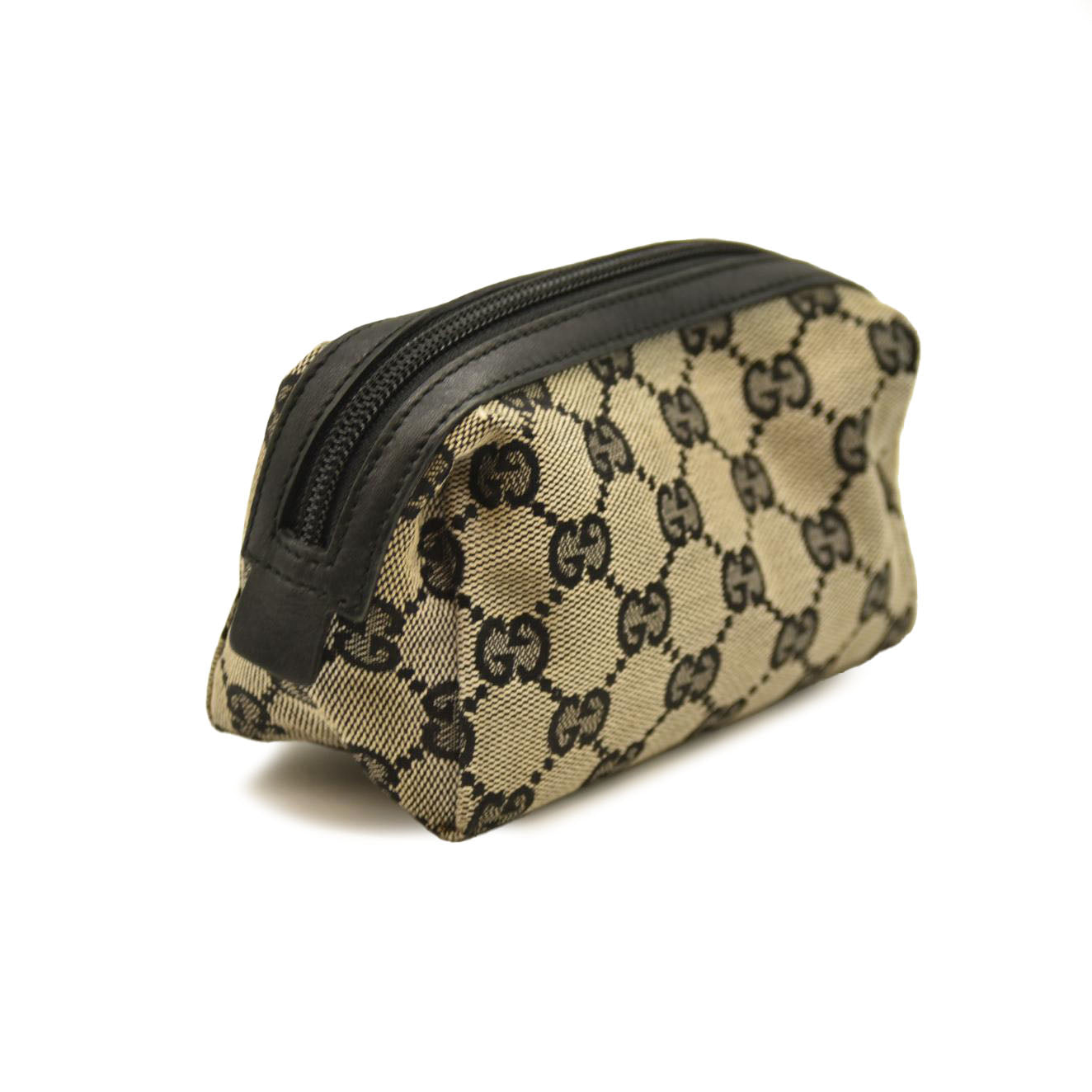 GUCCI GG Cosmetic Pouch Dark Brown