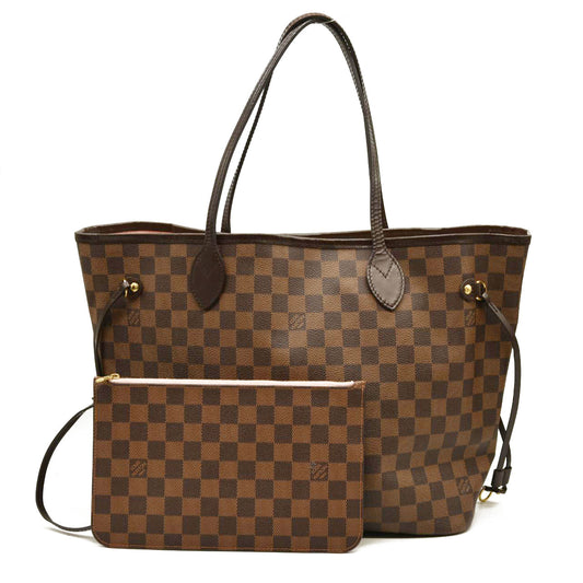 Louis Vuitton  Damier Ebene Neo Neverfull MM Rose Ballerine AR2108