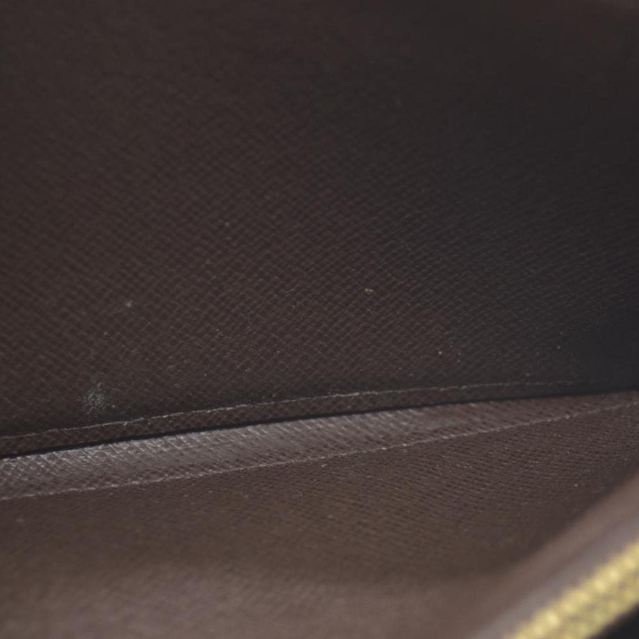 Louis Vuitton Damier Zippy Zip Around Long Wallet Purse Brown CA4150
