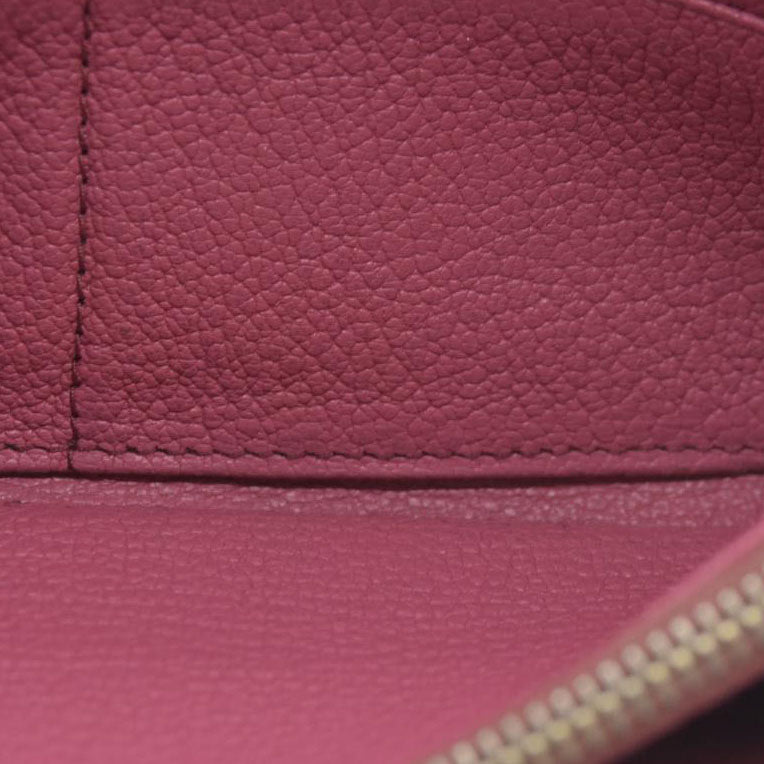 MIU MIU Ribbon Studs Leather Long Bifold Wallet Pink