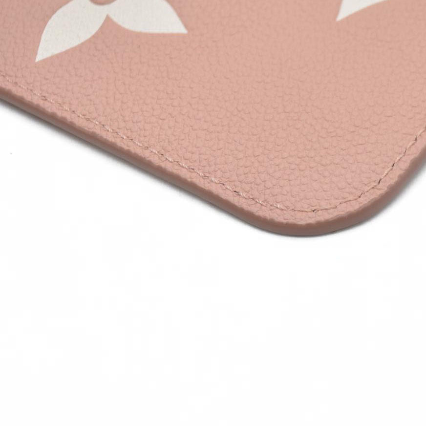 $1200 Louis Vuitton Empreinte Monogram Giant Neverfull MM Pochette Rose Trianon Pink