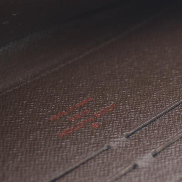 Louis Vuitton Damier Zippy Zip Around Long Wallet Purse Brown CA4150