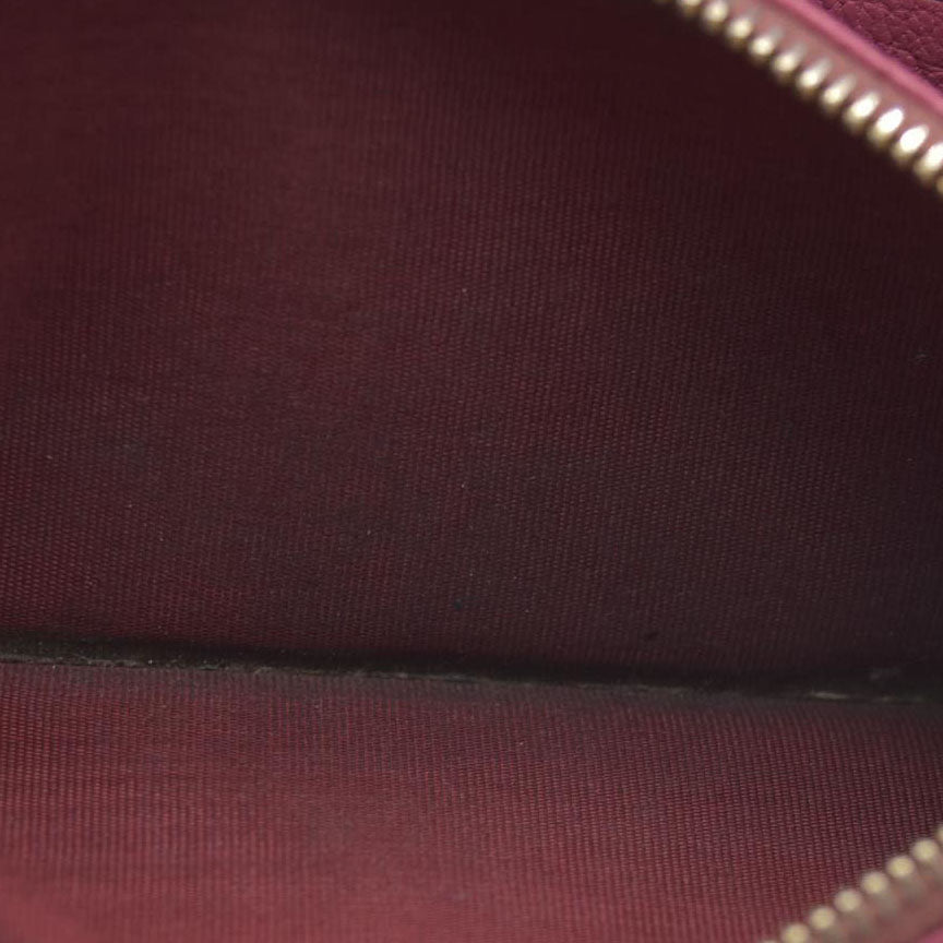 MIU MIU Ribbon Studs Leather Long Bifold Wallet Pink