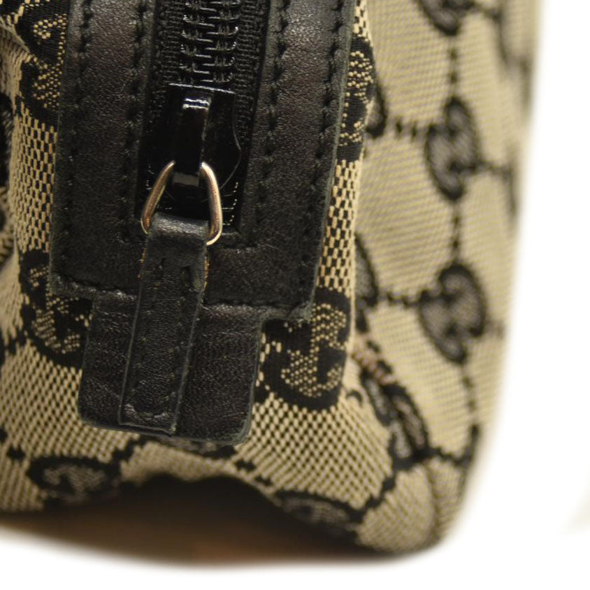 GUCCI GG Cosmetic Pouch Dark Brown