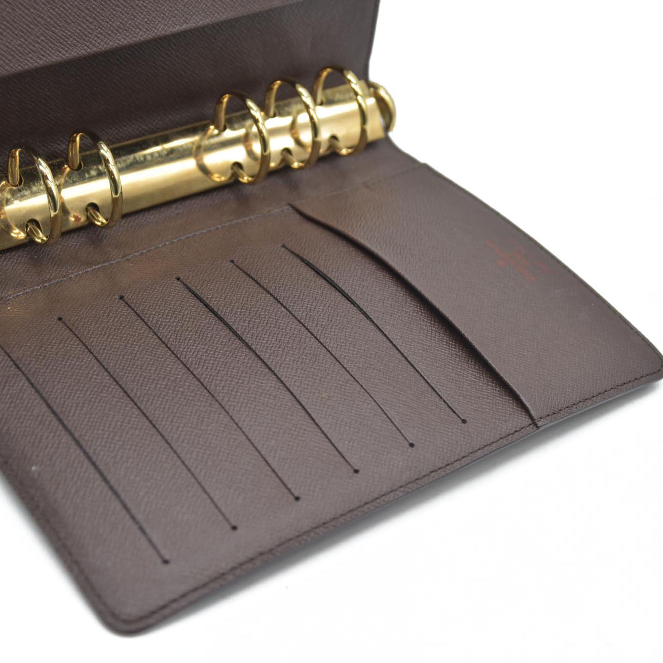 AUCTION  $675 Louis Vuitton  Damier Ebene Medium Ring Agenda SP0055