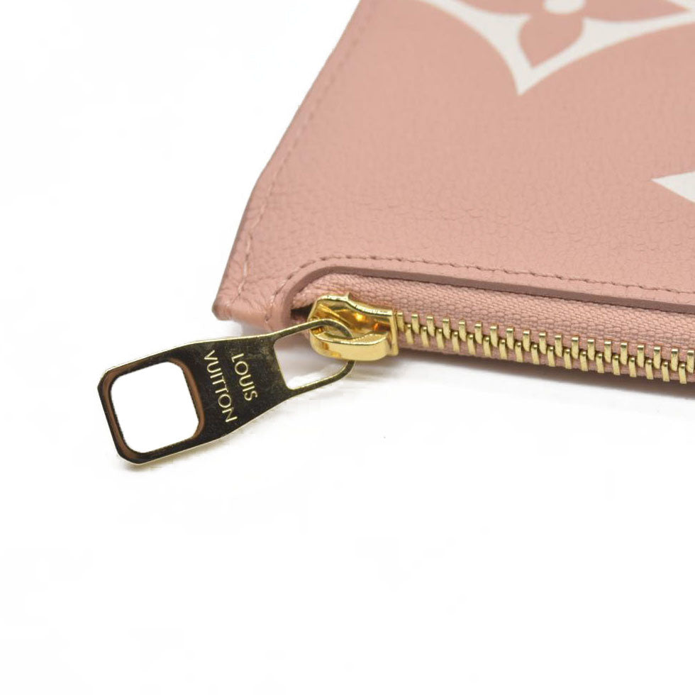 $1200 Louis Vuitton Empreinte Monogram Giant Neverfull MM Pochette Rose Trianon Pink