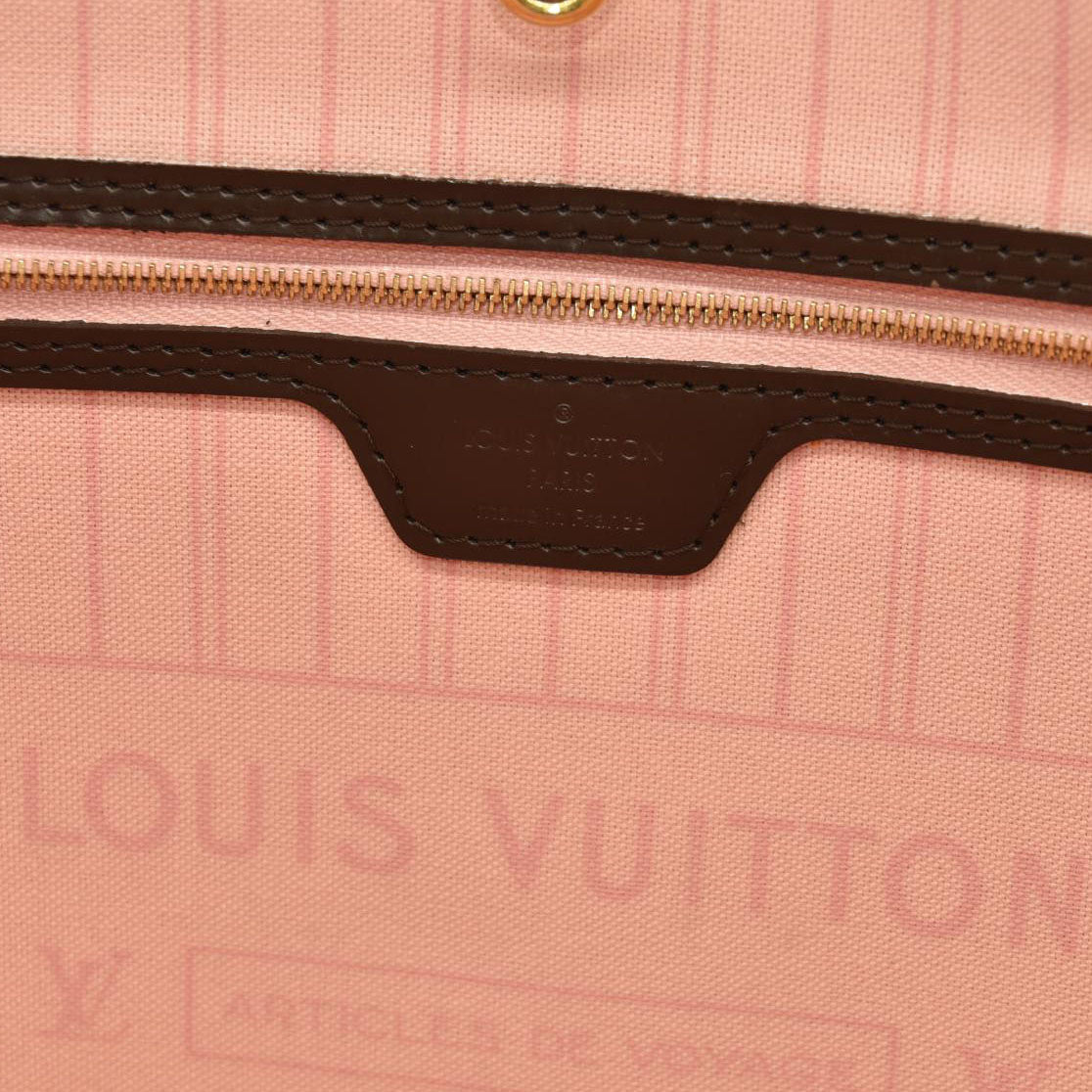 Louis Vuitton  Damier Ebene Neo Neverfull MM Rose Ballerine AR2108