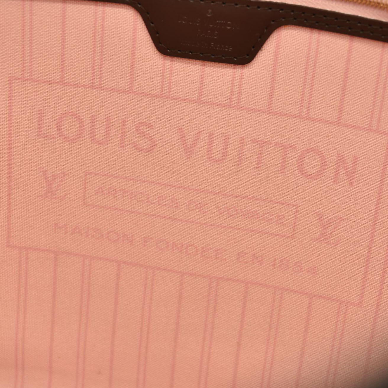 Louis Vuitton  Damier Ebene Neo Neverfull MM Rose Ballerine AR2108