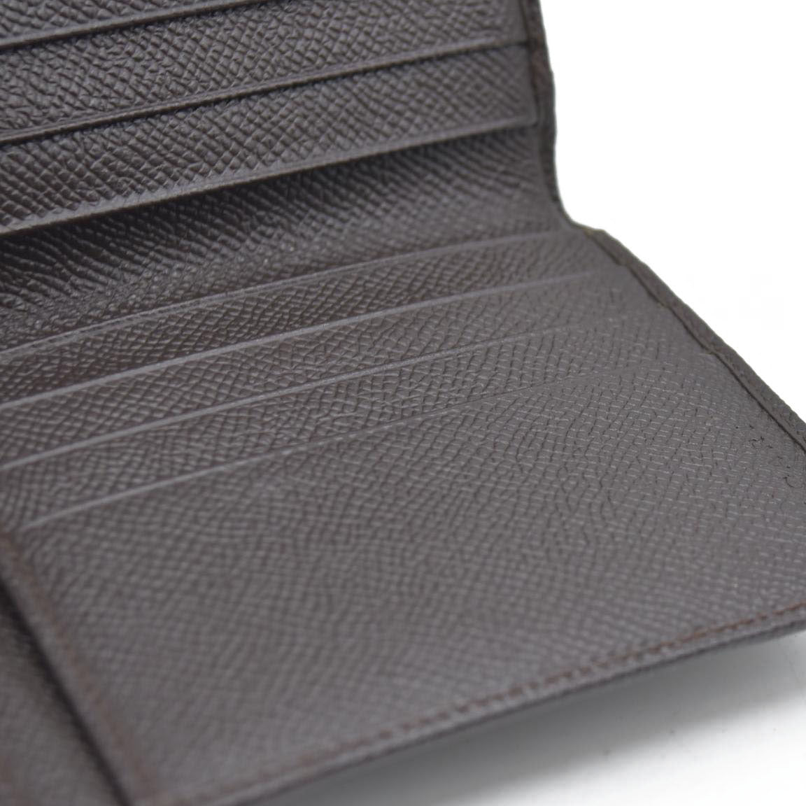 BVLGARI Classico Leather Bifold Wallet Brown