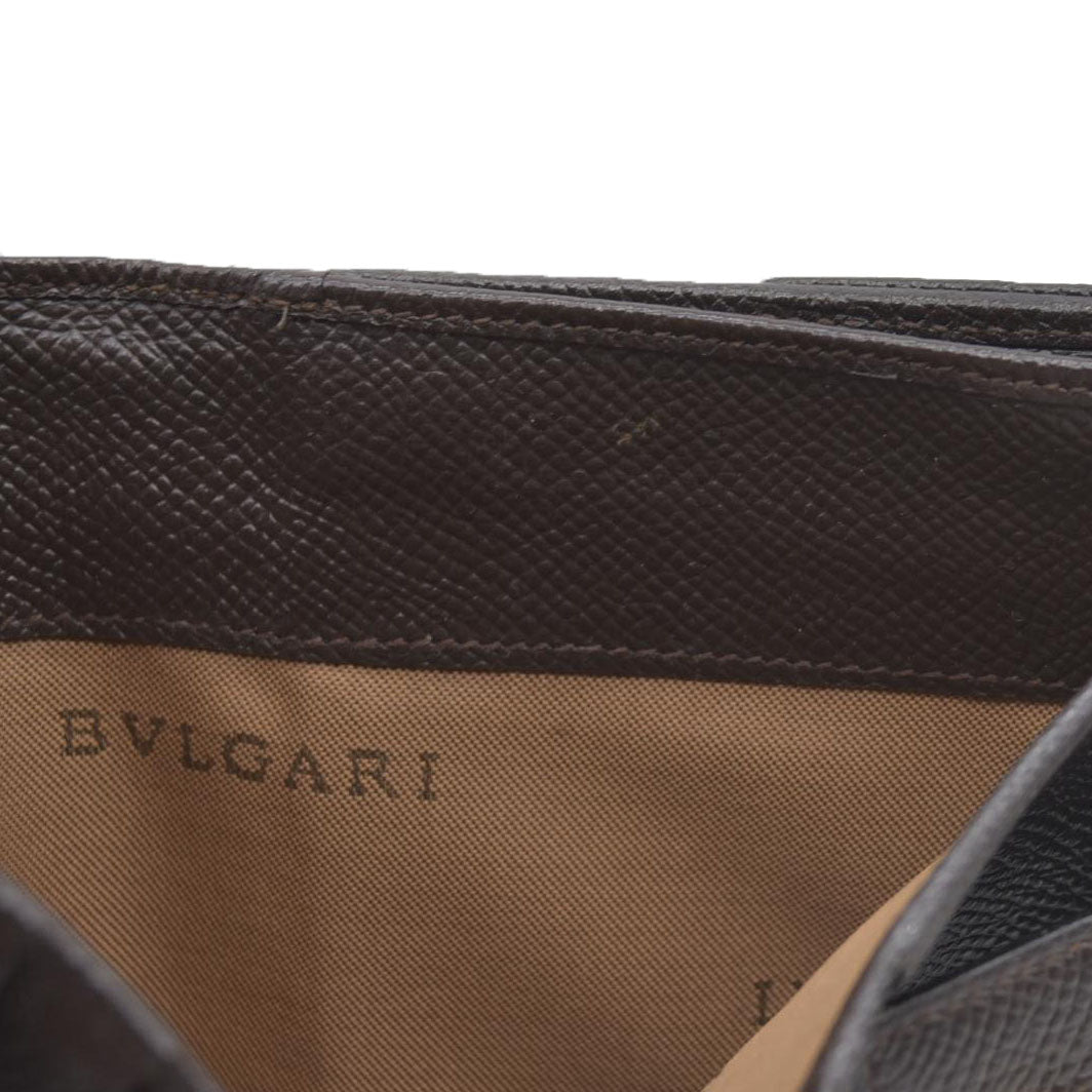 BVLGARI Classico Leather Bifold Wallet Brown