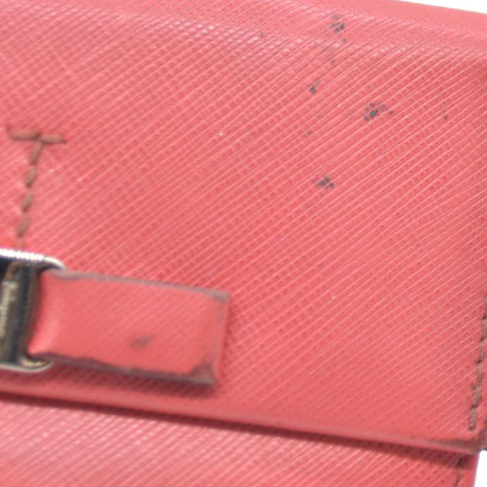 Salvatore Ferragamo Vara Leather Bifold Wallet Pink