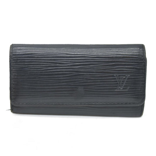 Louis Vuitton Epi Multicles Leather 4 Ring Key Case Black
