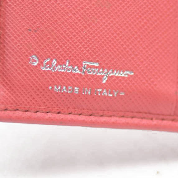 Salvatore Ferragamo Vara Leather Bifold Wallet Pink