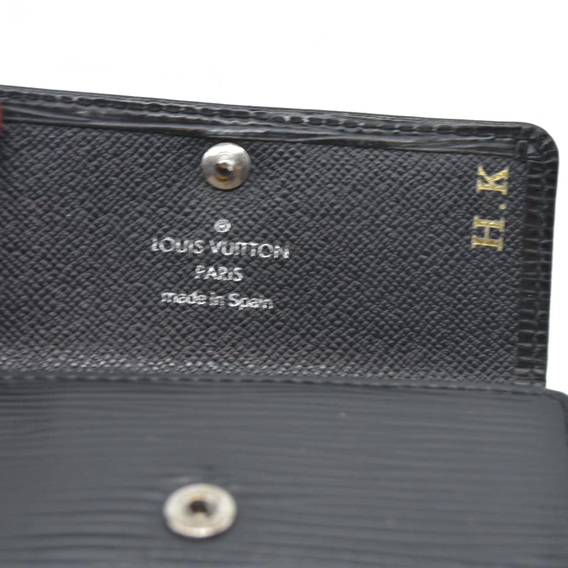 Louis Vuitton Epi Multicles Leather 4 Ring Key Case Black