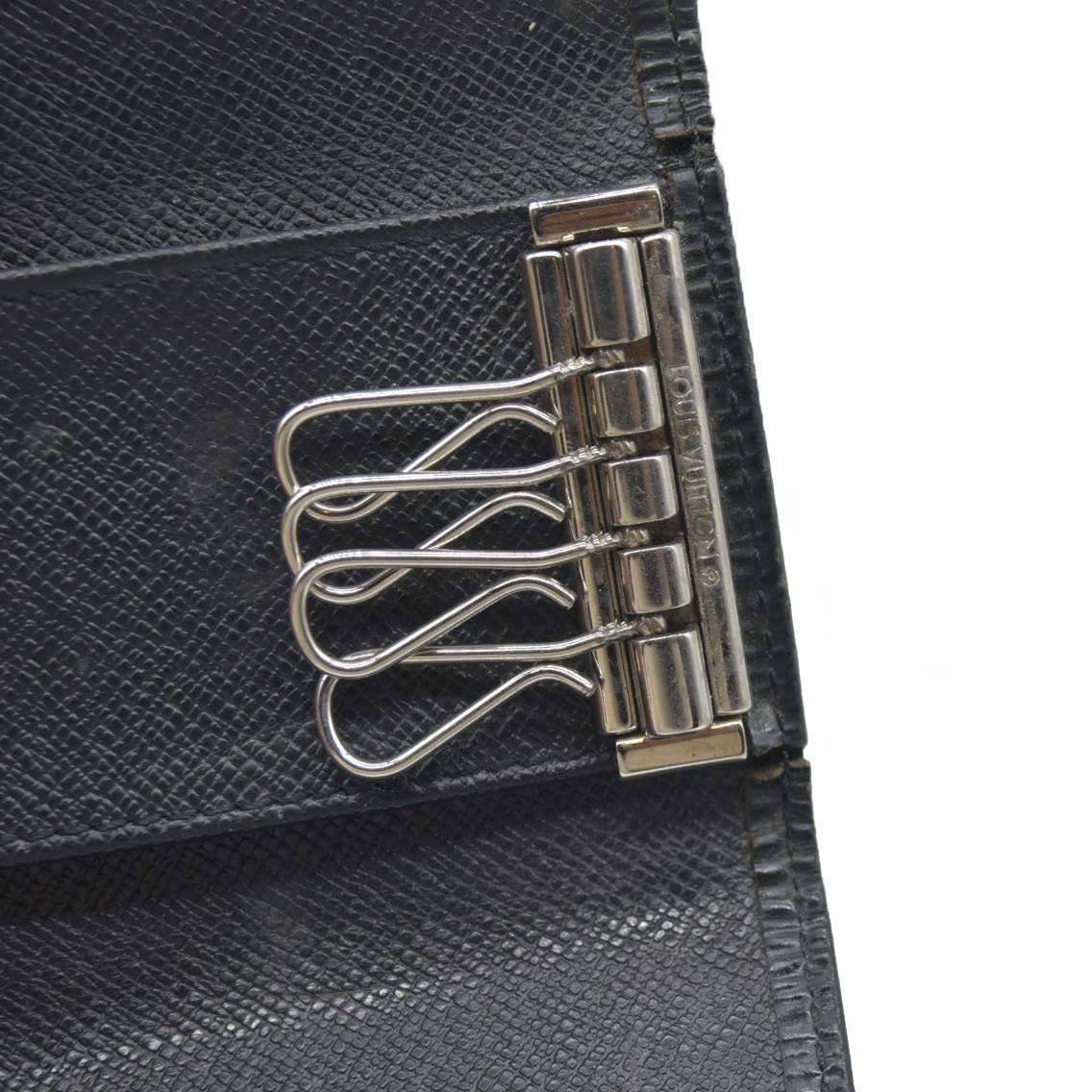 Louis Vuitton Epi Multicles Leather 4 Ring Key Case Black
