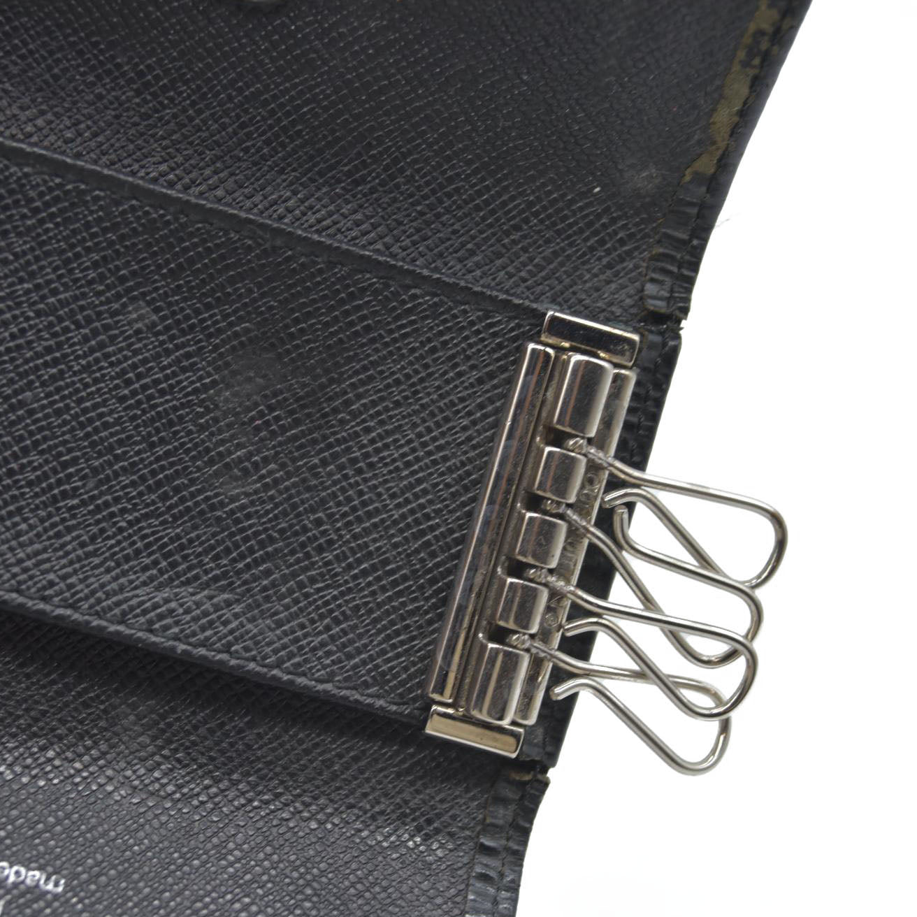 Louis Vuitton Epi Multicles Leather 4 Ring Key Case Black