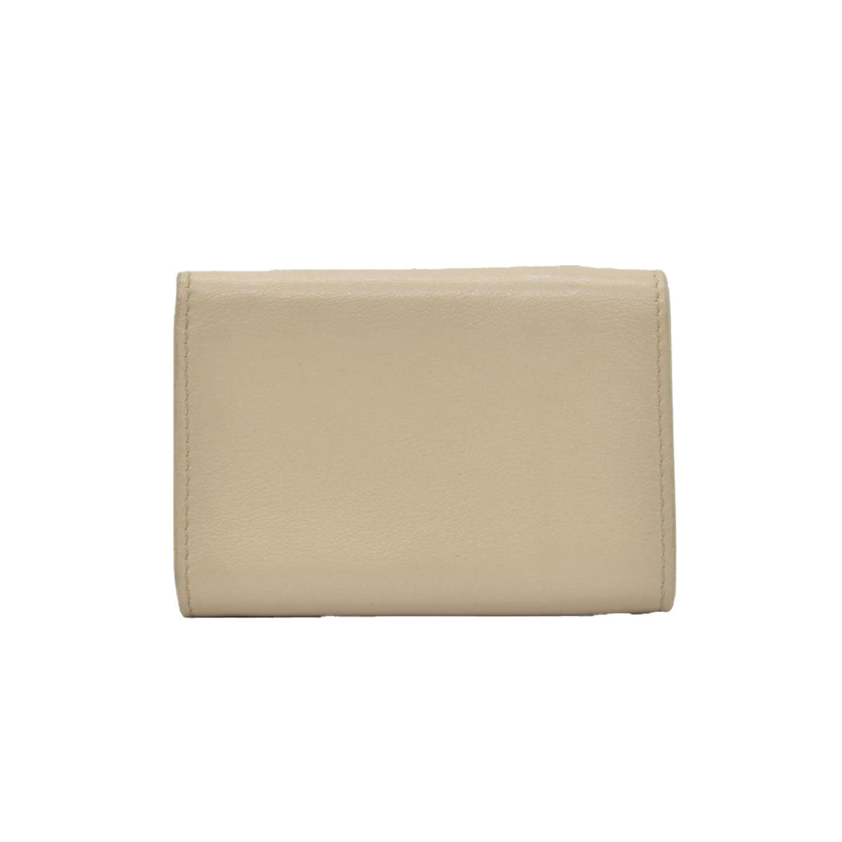 $450 BALENCIAGA Envelope Trifold Compact Wallet Beige CONSIGNMENT