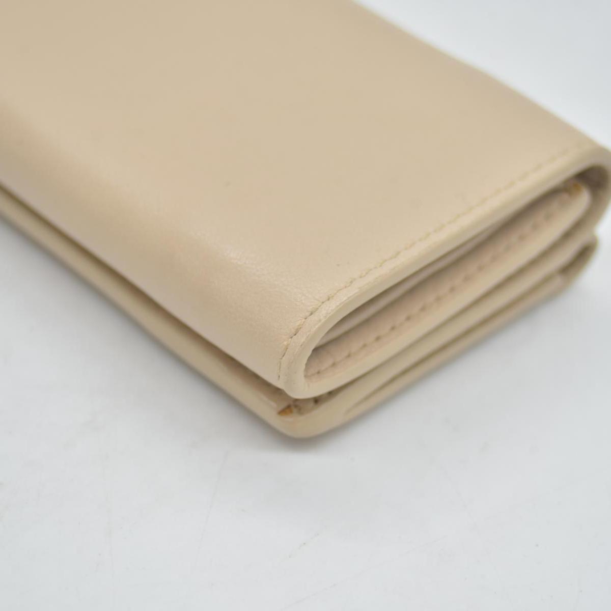 $450 BALENCIAGA Envelope Trifold Compact Wallet Beige CONSIGNMENT