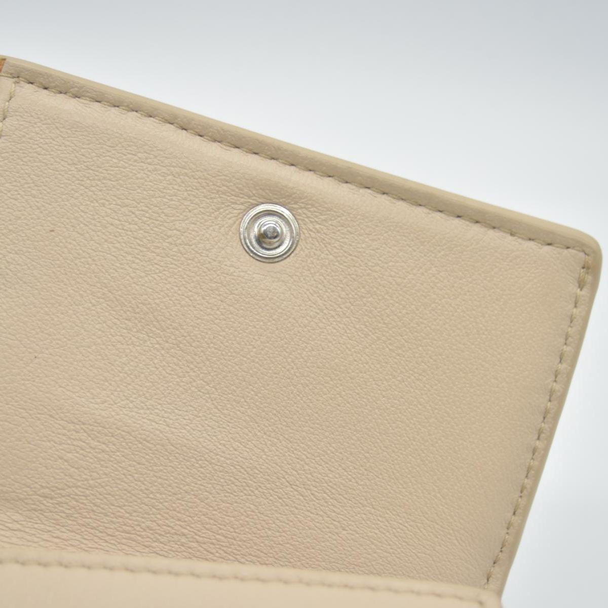 $450 BALENCIAGA Envelope Trifold Compact Wallet Beige CONSIGNMENT