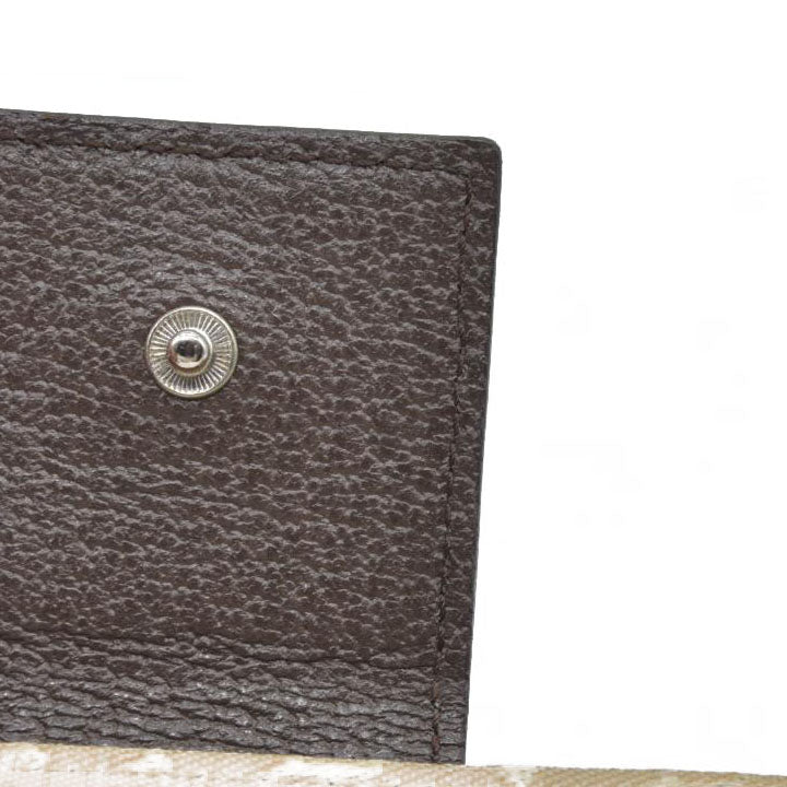 BVLGARI Logo Mania Canvas Bifold Wallet Beige