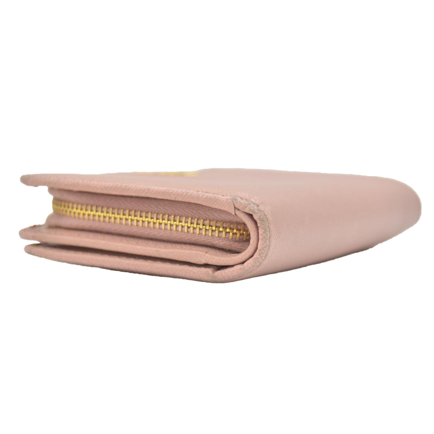 $650 PRADA Saffiano Compact Wallet Pink CONSIGNMENT
