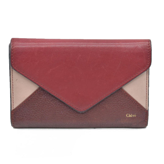 Chloe Patchwork Leather Trifold Wallet MultiColor