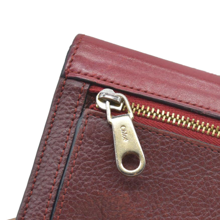Chloe Patchwork Leather Trifold Wallet MultiColor