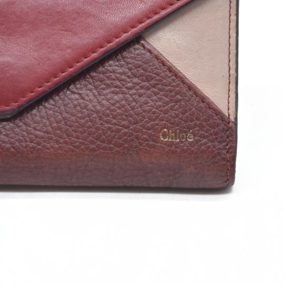 Chloe Patchwork Leather Trifold Wallet MultiColor