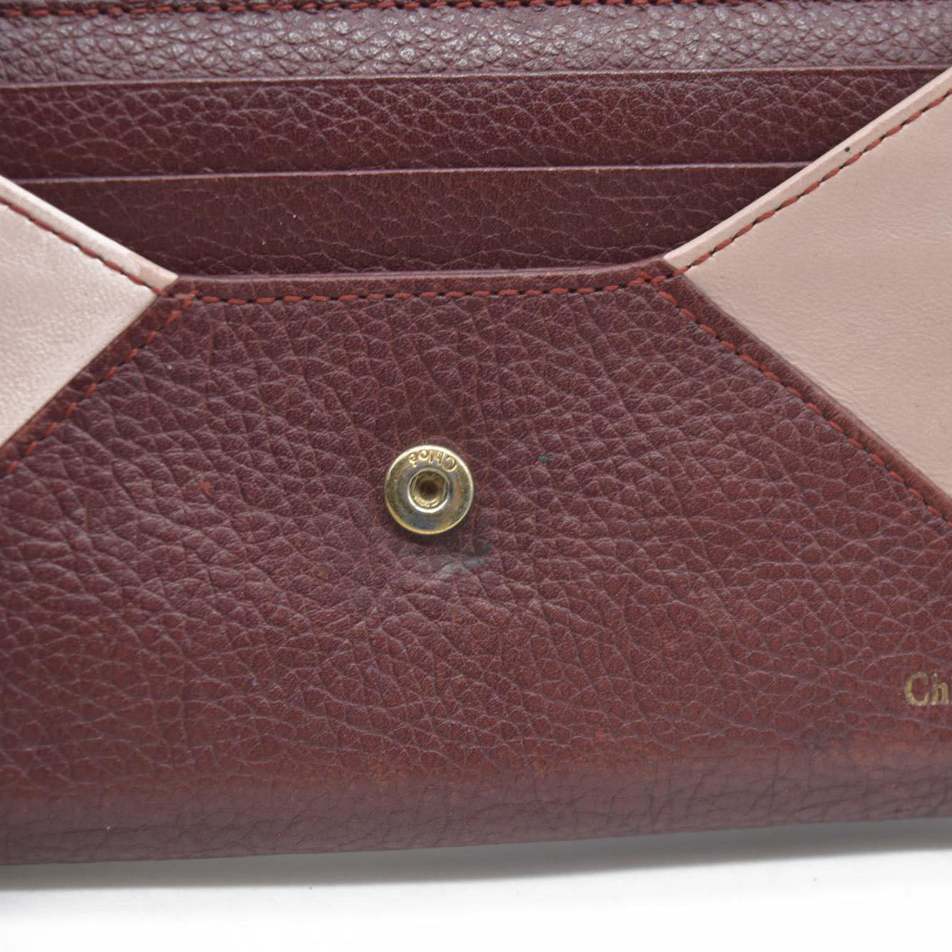 Chloe Patchwork Leather Trifold Wallet MultiColor