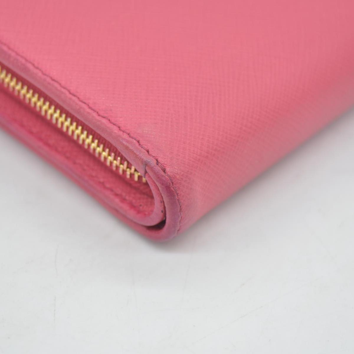 $650 PRADA Saffiano Compact Wallet Pink CONSIGNMENT