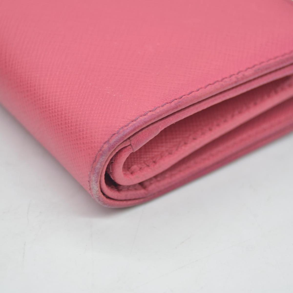 $650 PRADA Saffiano Compact Wallet Pink CONSIGNMENT