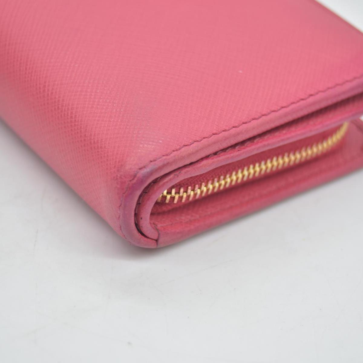 $650 PRADA Saffiano Compact Wallet Pink CONSIGNMENT
