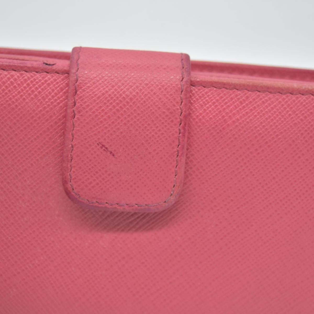 $650 PRADA Saffiano Compact Wallet Pink CONSIGNMENT