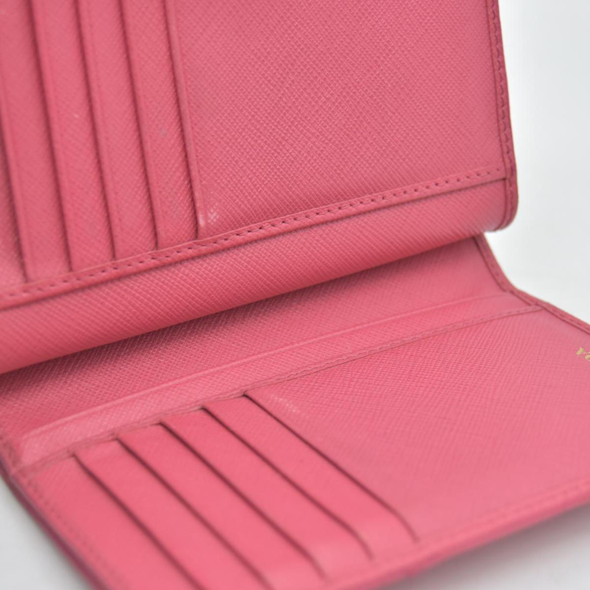 $650 PRADA Saffiano Compact Wallet Pink CONSIGNMENT