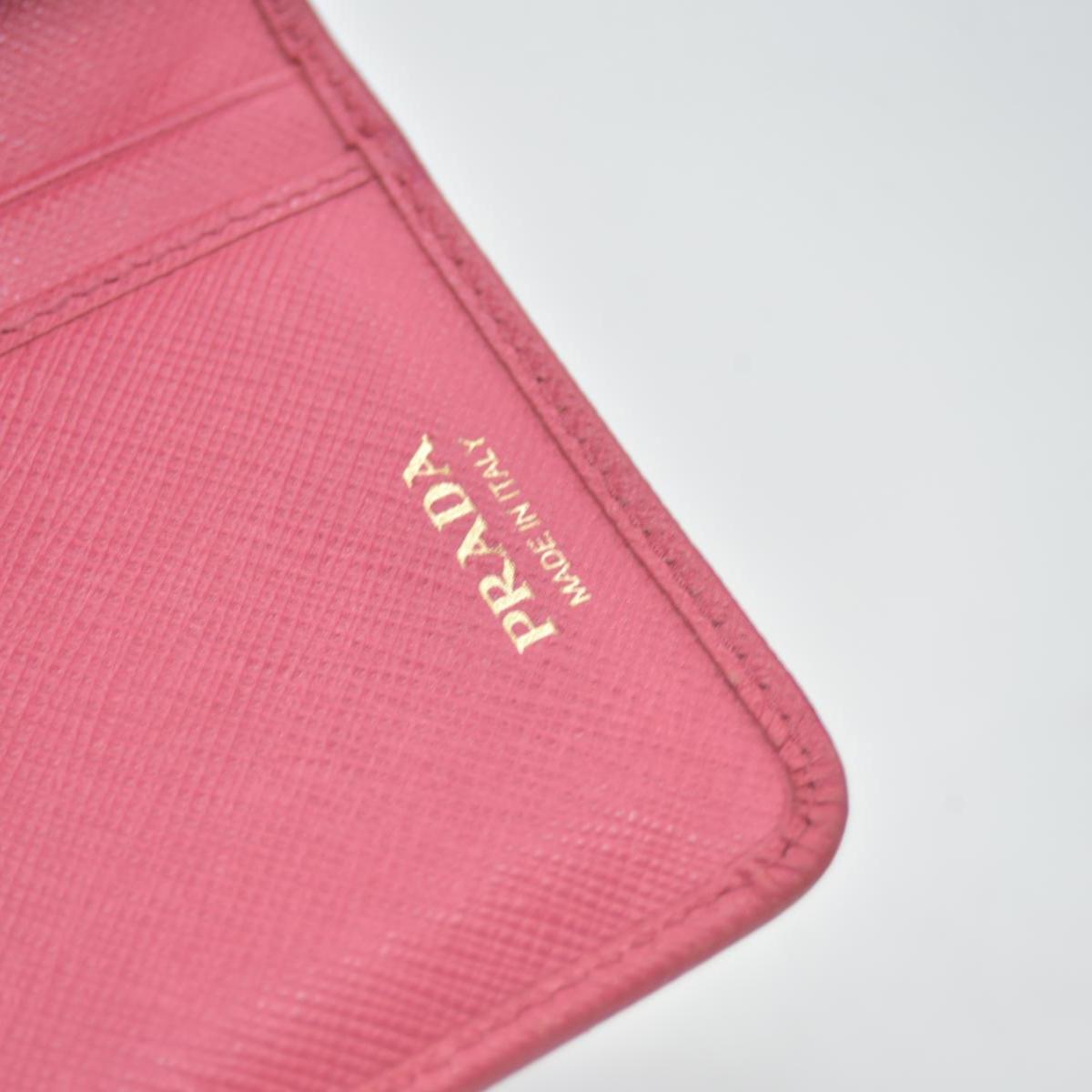 $650 PRADA Saffiano Compact Wallet Pink CONSIGNMENT