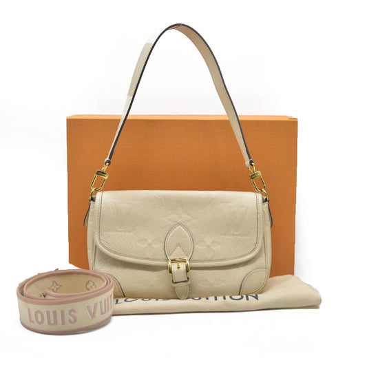 $3050 Louis Vuitton  Empreinte Monogram Giant Diane Cream