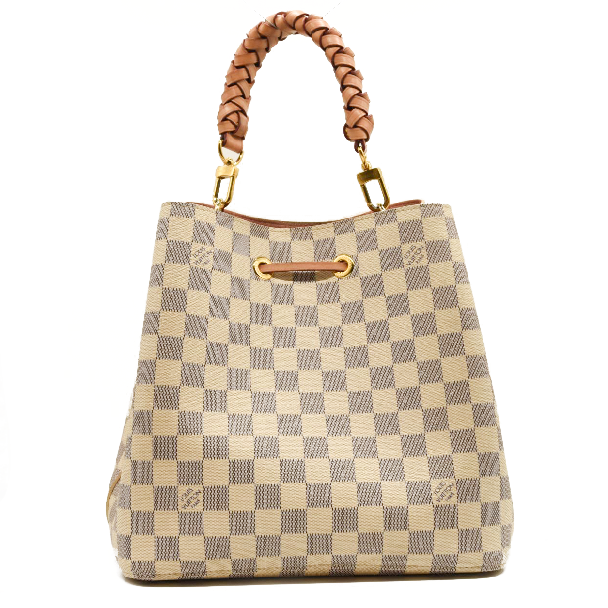 Louis Vuitton Damier Azur Braided Neonoe MM Peach Cream