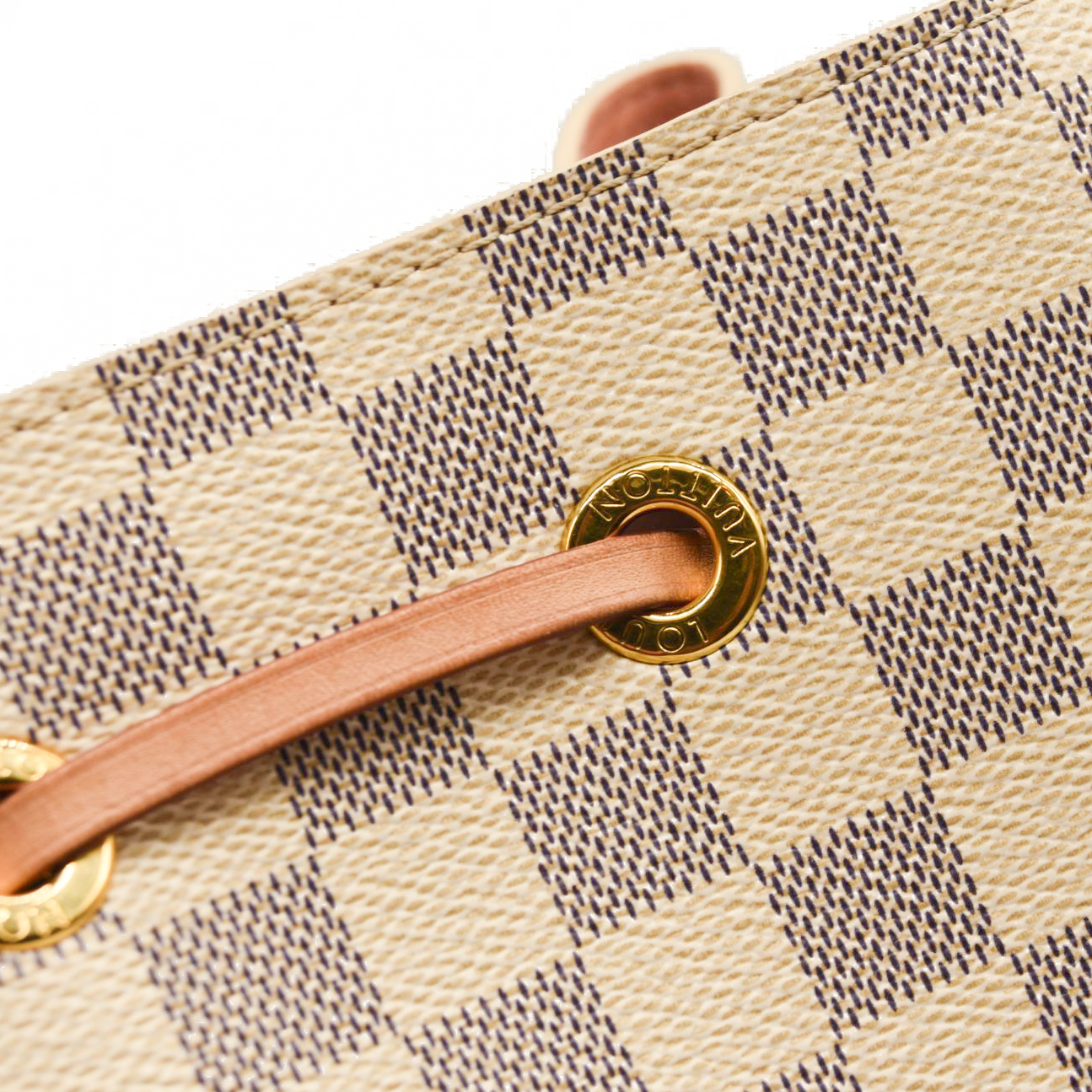 Louis Vuitton Damier Azur Braided Neonoe MM Peach Cream