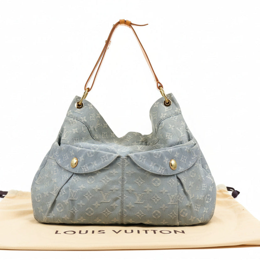 $2000 Louis Vuitton Denim Daily GM Blue Clair