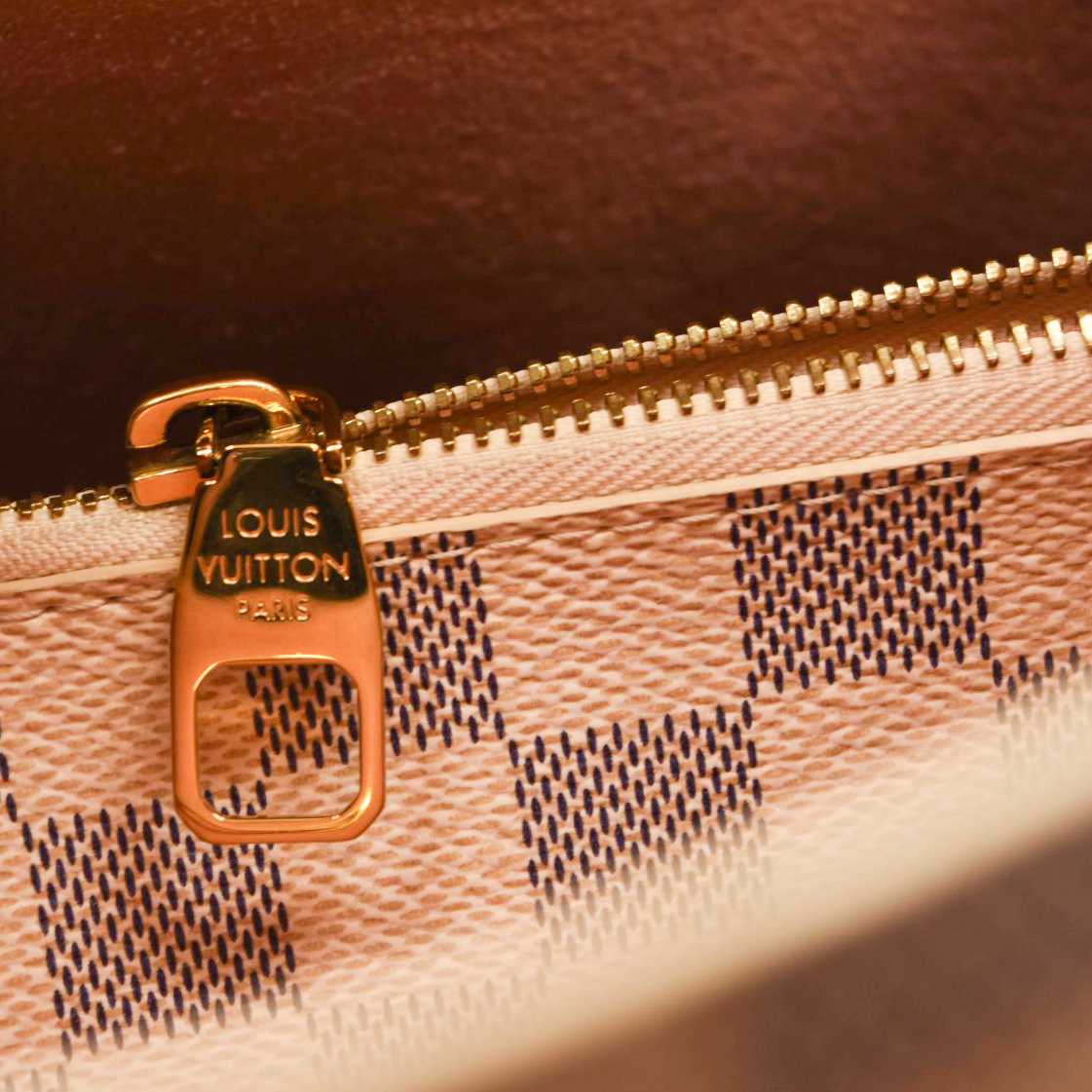 Louis Vuitton Damier Azur Braided Neonoe MM Peach Cream