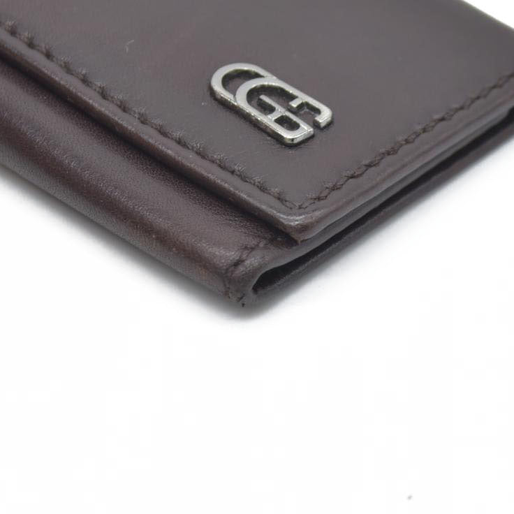 GUCCI Double G Leather 6 Ring Key Case Brown